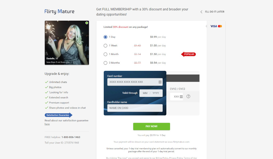 Rejestracja na FlirtyMature