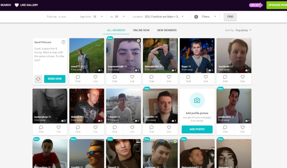 The search filters are easy